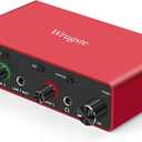 Wrugste USB Audio Interface Solo(24Bit/192kHz)+48V Phantom Power for Computer Recording Podcasting and Streaming Plug and Play Noise-Free Wrugste XLR Audio Interface for PC No Software Included