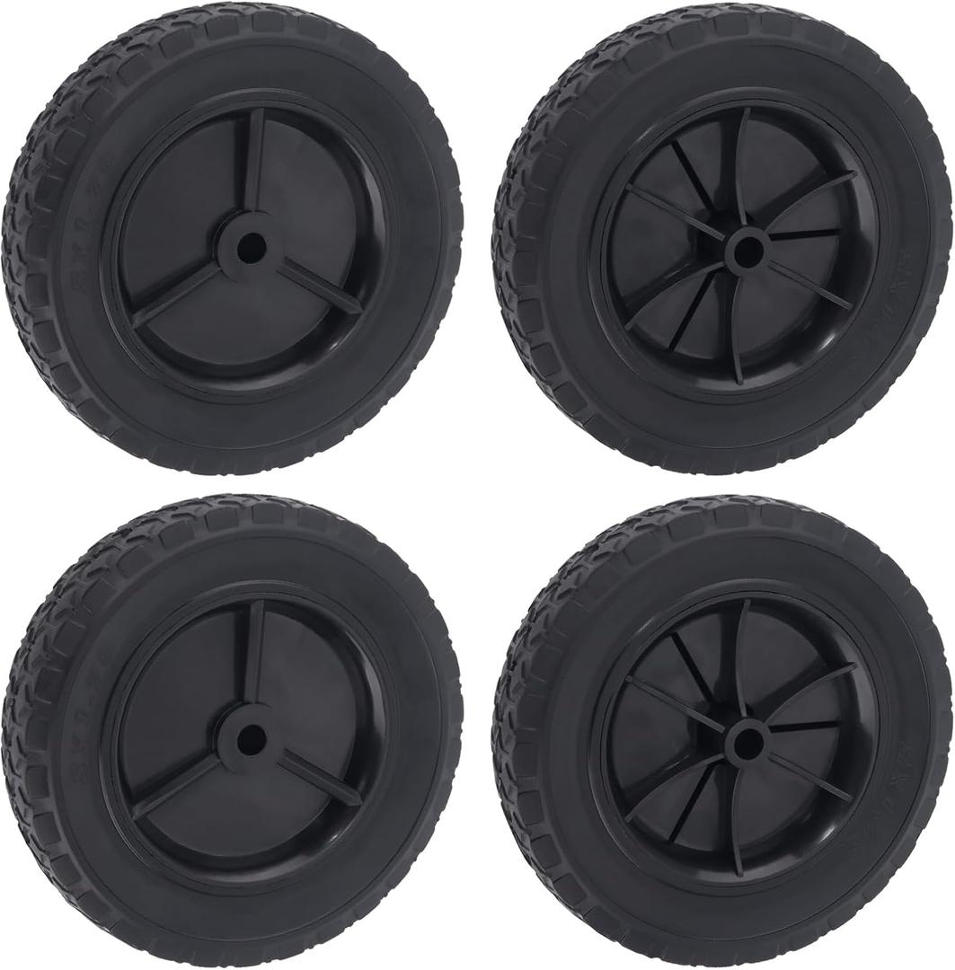 CheeMuii 4 Pcs 8 Inch Push Mower Wheels 8" Black General Wheels Replace for Craftsman 33958 Hus 532146248 Replace for MTD 734-04585 734-1780 for Oregon 72-108 for AYP 103670 103670X 107644X 146248