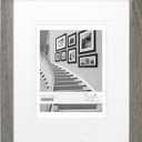 Malden International Designs Manhattan Distressed Mat Picture Frame, 10x13/11x14/16x20, Gray