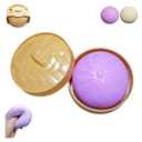 Giant Dumpling Squishy, Large Dumpling Squishy, Mystery Jumbo DumplingSquishy, Cute Anxiety Relief Fidget Toy, Soft Squeeze Decompression Dough for Adults (Purple)