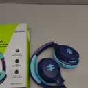 seenda Active Noise Cancelling Headphones for Kids, HEO-303 Bluetooth 5.4 60H Playtime Type C Fast Charging, 74/85/94 dB Safe Volume Limit Headset with Mic for Ipad, Airplane, Travel, Blue