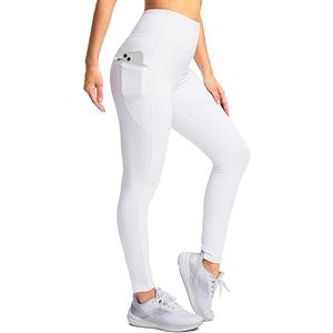 SANTINY Women's Fleece Lined Winter Leggings Water Resistant High Waisted Thermal Hiking Running Warm Pants Women Pockets(Light Grey_S)