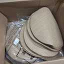 200PCS Clear Plastic Plates, Disposable Party Plates with Gold Rim