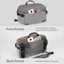 Camera Sling Bag for Travel Grey  Waterproof Crossbody DSLR Bag with Rain Cover & Tripod Holder, Ultra Lightweight Design Fits Canon/Nikon/Sony Mirrorless Cameras (Large)