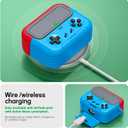 Inesore for Airpods Pro 3 Case Cover with Cleaner Kit,with Lock for Airpod Pro 3 (2025),Classic Cool Funny Game Console Hard Air Pods Pro 3 Case for Men Boy(Red Blue)