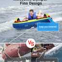 Towable Tubes for Boating 2-3 Person, Heavy Duty Boat Tubes and Towables, Inflatable Water Tubes for Boats to Pull with Fins, Drainage, Quick Connector, Large Capacity