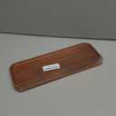 Small Solid Acacia Wood Serving Trays and Platters - Wooden Mini Charcuterie Boards, Rectangle Cheese Board for Food, Bathroom, Home Decor, Kitchen Counter, (14" x 5.5", 1 Pack)