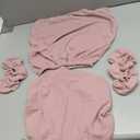 Tallew 4 Pieces Office Chair Covers Set Computer Universal Protective Stretchable Chair Seat Covers Desk Armrest Slipcovers Pads Office Cushion Backrest for Rotating (Polyester,Pale Pink)