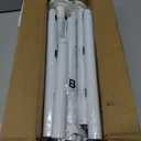 Tension Curtain Rod by EZFurni, 42-123 Inches, Heavy Duty Tension Rods for Windows, Adjustable Spring Loaded Curtain Rods No Drilling, Renter Friendly, Hold Up Blackout Curtains and Non Slip, White