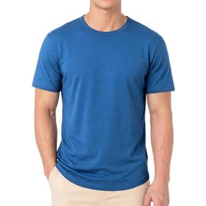 JEMLDL Men's Casual T Shirt Short Sleeve Cotton Blend T-Shirt S-5XL (Blue, XL)