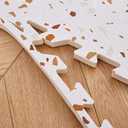 Extra Large Baby Playmat, Non-Toxic EVA Foam, 176cm x 117cm Interlocking Tiles, Easy Clean Floor Mat for Babies, Infants, Toddlers (Terrazzo Brown)