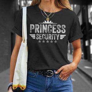 Princess Security Boys Big Brother Vintage Birthday Dad Mom T-Shirt 4XL