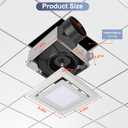 Bathroom Exhaust Fan with Light, 110 CFM Bath Ventilation Fans with 1200lm LED Light 3CCT Selectable, Quiet 1.0 Sone Ceiling Mount Vent Fan Light Combo for Home/Bath/Offic/Warehouse