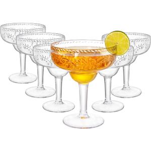 Set of 6 Acrylic Margarita Glasses, 16oz Crystal Clear Unbreakable Cocktail Cups, Perfect for Martini, Tequila, and Party Drinks - BPA-Free (6 SET)
Margarita Glasses Set of 6
