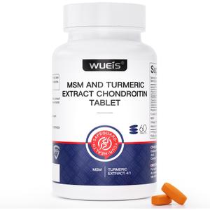 Turmeric Glucosamine MSM Joint Supplement for Men & Women, Plus Vitamin D3, Collagen Type II & Hyaluronic Acid, Supports Joint Comfort, Flexibility & Mobility, 60 Tablets (30-Day Supply) (EXP 12/25/29)