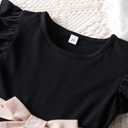 Toddler Girl Summer Dress Tulle Ruffle Sleeveless Baby Girl Fashion Casual Spring Dresses 1-5Y (Black)