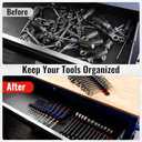 WORKPRO Magnetic Screwdriver Organizer and Wrench Organizer, Aluminum Rail Magnetic Tool Organizer, Tool Holder, Toolbox Organization, 12 Slots Screwdriver and Wrench Holder (Tools not Included)