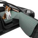 Dog Car Seat Cover for Front Passenger Side with Dashboard & Door Protector Detachable Washable Pet Seat Travel Hammock Cushion for Sedans SUVs and Small Trucks (Green Black)