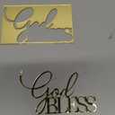 God Bless Cake Topper - Acrylic Gold Cake Decorations for Baptism,First Holy Communion Divine Celebration Christening Celebrations