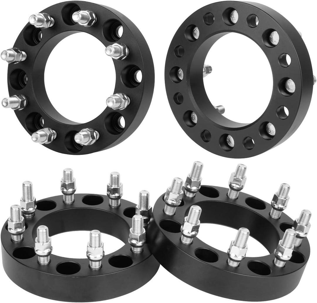 Youxmoto 4PCS 8x170 to 8x6.5 1.5 inch Wheel Spacers Fit for Ford 2003-2005 Excursion, F-350 Super Duty 2003-2015,F-250 Super Duty 2003-2015, 125mm Hub Bore Wheel Adapters with 14x1.5 Studs