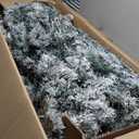 9 ft. Unlit Premium Snow Flocked Hinged Artificial Christmas Tree with Metal Stand