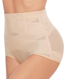 GYDEK Tummy Control Shapewear Panties for Women High Waisted Body Shaper Underwear Girdle Panty Seamless Shapewear Beige, XL