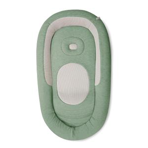 Inglesina Welcome Pod Baby Lounger, Balance Green - U.S. Compliant Infant Lounger for 0-8 Months - with Ergonomic Support for Supervised Tummy Time & Play - Breathable Bamboo & Cotton