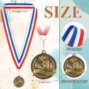 AmazingSpark 12/30/50/100 2" Metal Graduation Award Medals Bulk with Neck Ribbon End of Year Gold Honor Recognition Winner Medals Trophy Award Prize Gift for Grad Ceremony