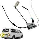 Door latch assembly w/cable&rod compatible for Ford E150 E250 E350 Rear Right Cargo door connective repair lock latch replace 6C2Z-15431A02-AA