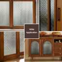3D Stained Glass Window Film, Decorative Window Privacy Film for Bathroom,Front Door,Home, Sun Blocking Heat Control,Static Cling, Flowering Crab-Apple 23.6inch x 35.4inch