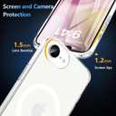 OWKEY for iPhone 16e Case, Magnetic Phone Case for iPhone 16e Case Compatible with MagSafe with Screen Protector [Shockproof Military-Grade Protection] Anti-Scratch Cover for 16e 2025 6.1'' (Clear)