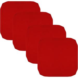 FLYMEI Patio Cushion Covers 24x24x4 Waterproof Outdoor Cushion Cover Replacement 4Packs Outdoor Seat Cushion Slipcover for Rattan Chair Sofa, Red, Christmas Pillow Decoration