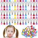 36 Pieces Hair Ties Balls Ponytail Holders Colorful Twin Bead Ponytail Balls 80s 90s Elastic Hair Accessories for Baby Kid(12 mm, Multicolor)