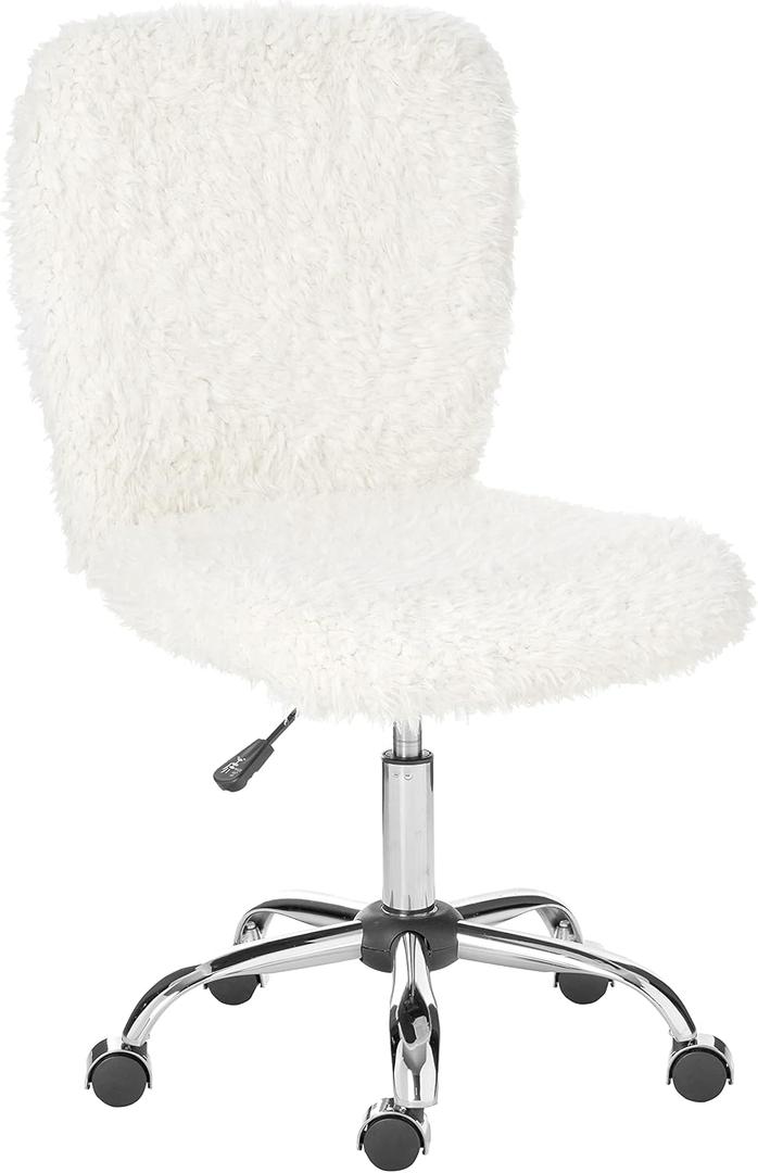Urban Lifestyle Faux Fur Task Chair, White Shepra Urban Lifestyle Faux Fur Task Chair, White Shepra