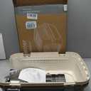 DUMOS 23" Hard-Sided Pet Carrier for Small Pets, 2 Door Cat Carrier, Beige