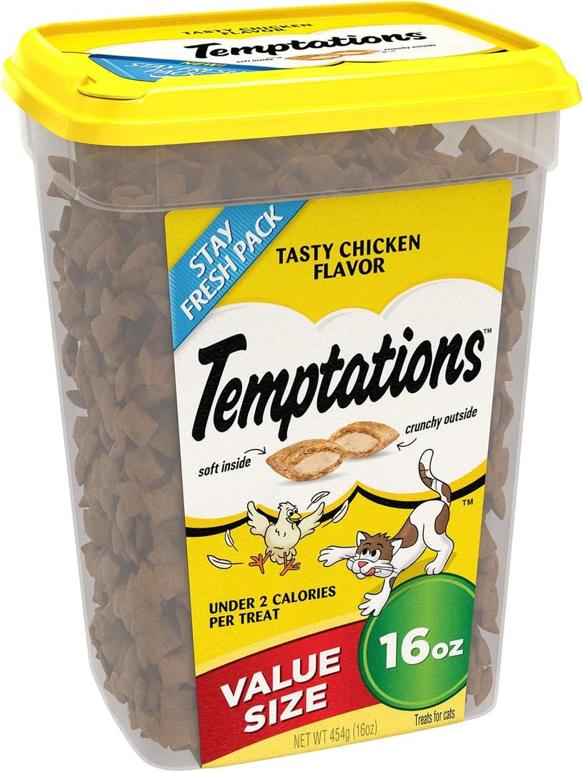 4 x Temptations Classic Treats for Cats Tasty Chicken Flavor 16 Ounces (Pack of 4)