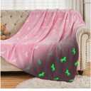 SOCHOW Glow in The Dark Blanket Unicorn Presents for Daughters, Toys for 3-10 Year Old Birthday Presents, Soft Cozy Flannel Throw Blanket for Preteens Teens, Pink 60 x 80 Inches, New