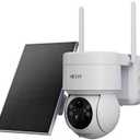 Nexxt Solutions Smart Wi-Fi Solar Camera - Outdoor PTZ, Motion Detection, Night Vision, Wireless Security Home Automation System Alexa &Google Home Compatible | Camara de Seguridad
