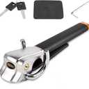 Steering Wheel Lock Universal Anti-Theft Device Heavy Duty Security Car Lock for Vehicle Auto Truck SUV Van with 2 Keys Black