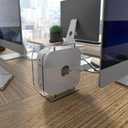Acrylic Vertical Desktop Stand for Mac mini 2024, Upright Desk Holder Compatible with Mac mini M4 / M4 Pro, Space Saving, Heat Dissipation, Easy Access to Power Button (Clear)