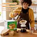 BYKITCHEN 400PCS #4 Cone Coffee Filters Fits 8-12 Cup & 14 Cup Coffee Makers, Size 4 Unbleached Disposable Coffee Filter Paper, Compatible with Ninja, Cuisinart 12-Cup/ 14-Cup & Drip Coffee Machine