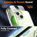 SPIDERCASE Magnetic for iPhone 15 Plus Case/iPhone 14 Plus Case, with 2 Pcs [Tempered Glass Screen Protector+Camera Lens Protector][Military Drop Protection] Kickstand Slim Thin Case,Clear