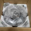 Retractable Crystal Ceiling Fan with Lights, Bluetooth Ceiling Fan with Speaker, 6-Speed Reversible Blades, RGB-LED Light, Remote & APP Control Crystal Chandelier for Bedroom Living Room 42" Color: Chrome