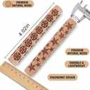 Wooden Clay Texture Rollers Set 10Pcs for Pottery Clay Roller and Texture Roller Tool Set with 10 Wooden Stamps & Textured Rolling Pins for Ceramics, DIY Handmade Art and Craft Supplies.