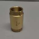 Check Valve with Backflow Prevention, Universal 1-1/4 inch One-Way Female Pipe Thread, Lead-Free Brass Construction, 1.25'' FNPT  1.25'' FNPT
