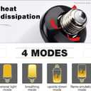 Dyforce Christmas Light Bulbs, 6W 4 Modes E26/E27 Base Flickering Fire Light Bulbs with Gravity Sensor, Flame Light Bulbs for Indoor Outdoor Decorations - 4 Pack (Yellow)