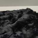 LIFEREVO Fluffy Faux Rabbit Fur Bean Bag Cover (No Filler), Soft Luxury Fuzzy Stuffed Animal Storage Bubble Large Bean Bag Chair Home Decoration, Comfy Shaggy Furry Beanbag Cover Kids Adults, Black (Large(38"x38"x40"))