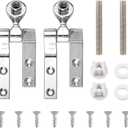 INCREWAY Toilet Seat Hinges, Universal Toilet Seat Sturdy Hinge Replacement Parts Hinge Mountings with Bolts and Nuts Sturdy Toilet Seat Fittings