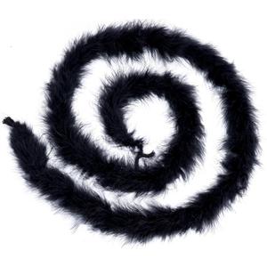 Dxhycc 2 Yards Marabou Feather Boa for Crafts Wedding Party Halloween Costume Christmas Tree Decoration 20 Grams, Black