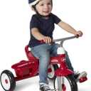 Radio Flyer Red Rider Trike for Ages 2.55, Three Wheel Toddler Bike, Kids Tricycle, Outdoor Riding Toy, Durable Steel Frame, Adjustable Seat, Classic Red